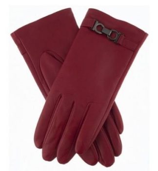 Leather Gloves - Berry