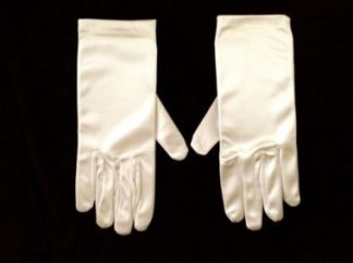 Satin Gloves - Wrist - Cream