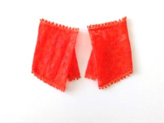 Lace Mittens - Tangerine